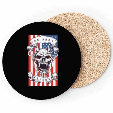 Discover US Army Veteran Skull Coasters