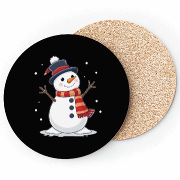 Discover Happy Snowman Coasters