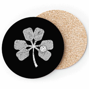 Discover Pickleball Lucky St Patricks Day Shamrock Irish Coasters