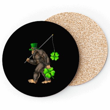 Discover St Patricks Day Bigfoot Sasquatch Irish Coasters