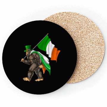 Discover St. Patrick's Day Bigfoot Ireland Flag Coasters