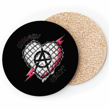 Discover Anarchy Heart - Gothic Love Coasters