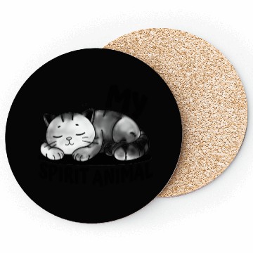 Discover My Spirit Animal – Sleeping Cat Coasters