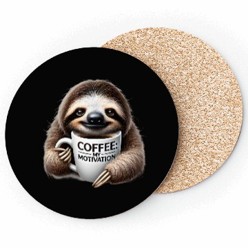 Discover Sleepy Sloth Coffee Motivation Coasters