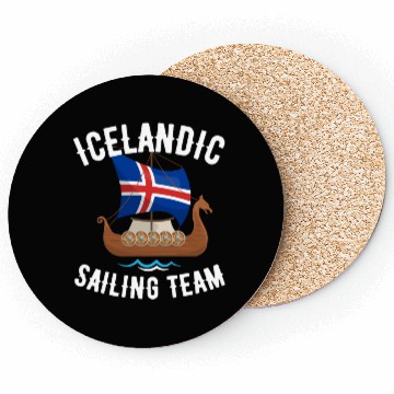 Discover Icelandic Sailing Team Funny Viking Coasters