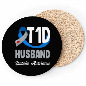 Discover T1D Husband Diabetes Type 1 Awareness Coasters
