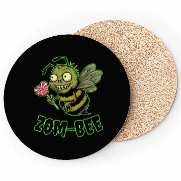 Discover Zom-BEE Funny Punny Zombie Bee Coasters
