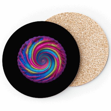 Discover Vivid Vortex - Spiral into psychedelic Coasters