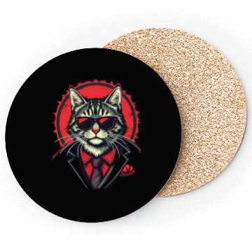 Discover Gangster Cat Crew Design Coasters