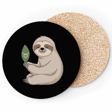 Discover Taurus Zodiac Sloth Embracing Serenity Coasters