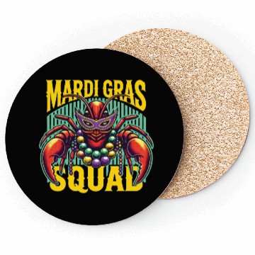 Discover Mardi Gras Crayfish Squad Celebration Coasters