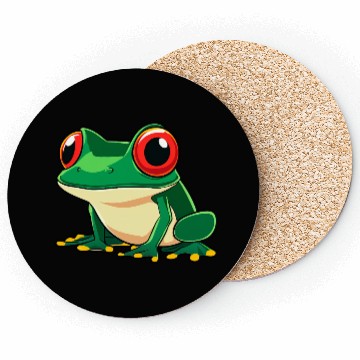 Discover Little green frog Coasters