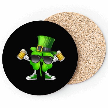 Discover Drinking Beer Shamrock Irish Patricks Day Coasters