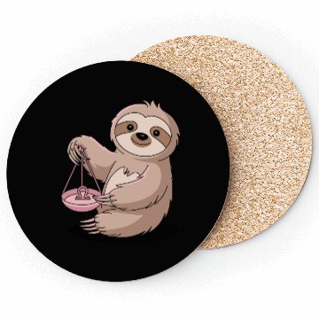 Discover Charming Libra Zodiac Sloth With Balance Coasters
