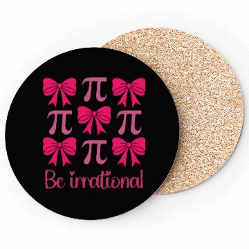 Discover Pi Day 2025 Cutie Pi Coquette Bow Cute MathTeacher Coasters