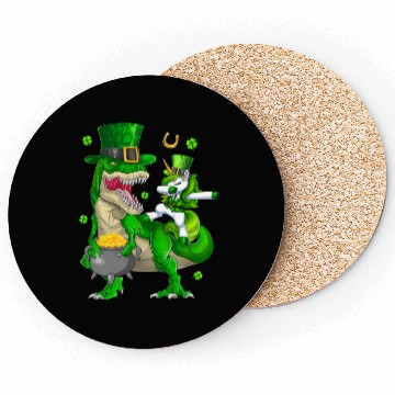 Discover St Patricks Day Dabbing Unicorn Riding Dinosaur Coasters