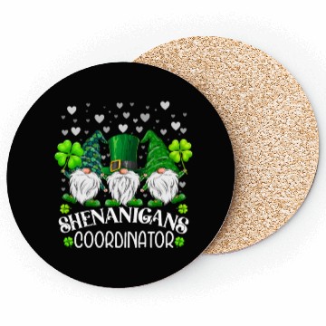 Discover Shenanigans Coordinator St. Patricks Day Gnomes Coasters