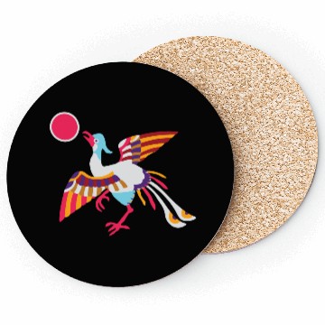 Discover Sparrow Pattern (Paradise Flycatcher) Coasters