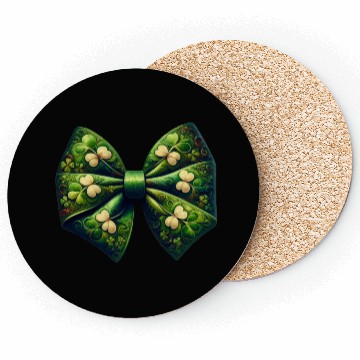 Discover Bow Tie Shamrock St. Patrick's Day Coasters
