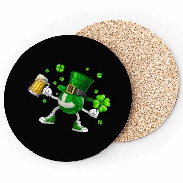 Discover Volleyball Drinking Beer St Patrick's Day Coasters