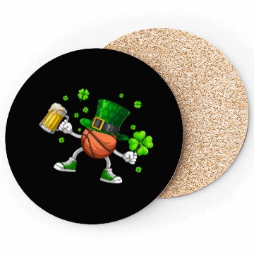 Discover Basketball Drinking Beer St Patrick's Day Coasters