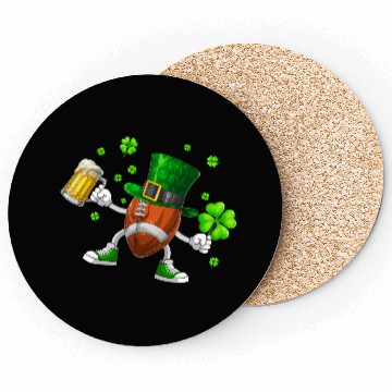 Discover Football Drinking Beer St Patrick's Day Coasters
