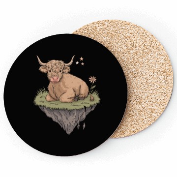 Discover Whimsical Escapism: Highland Cow Dreamworld Coasters
