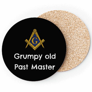 Discover Grumpy Old Past Master Emblem Coasters