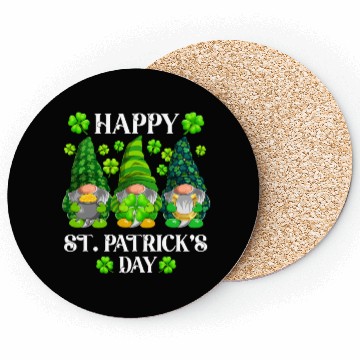 Discover Happy St. Patrick's Day Gnomes Shenanigans Irish Coasters