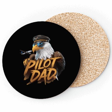 Discover Pilot Dad Eagle Aviator Pride with Majestic Coasters