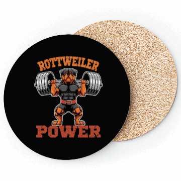 Discover Rottweiler Power Weightlifting Dog Gym Strength Coasters