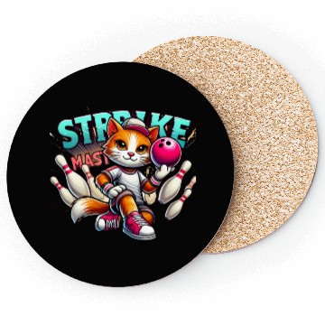 Discover The Ultimate Bowling Cat Champion Coasters