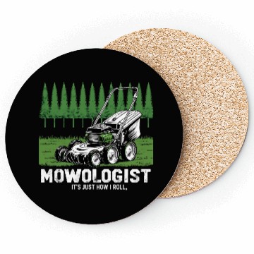Discover Mowologist Gardener Lawn Mowing Gift Coasters