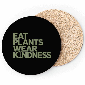 Discover Eat Plants Wear Kindness Vegan Vegetarian Coasters