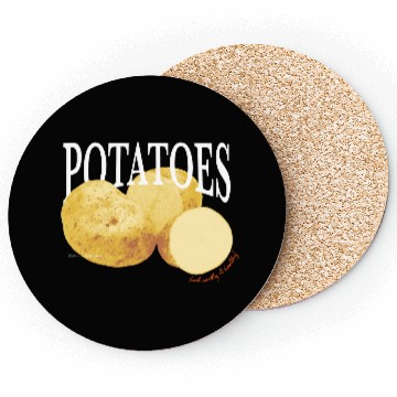Discover Earthy Potato Graphic Coasters