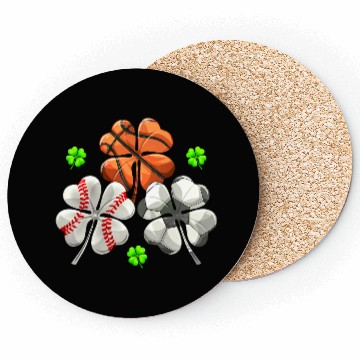 Discover St Patricks Shamrock Basketball Baseball Soccer Coasters