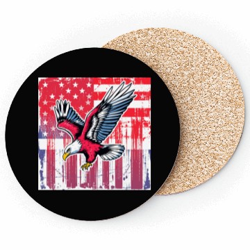 Discover American Eagle Illustration Coasters