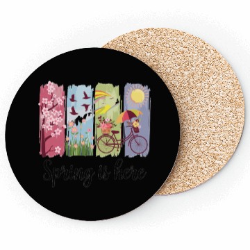 Discover Spring Magic – Flowers, Bicycle & Nature Coasters