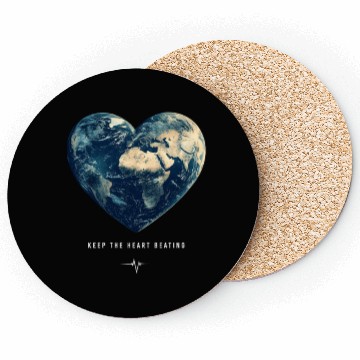 Discover Keep the Heart Beating Earth Day Earth Environment Coasters
