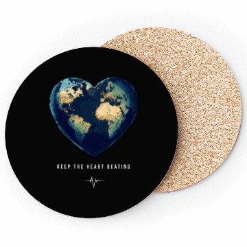 Discover Keep the Heart Beating Earth Earth Day Environment Coasters
