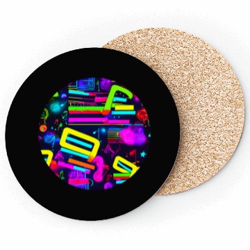 Discover neon party vintage 80s Coasters