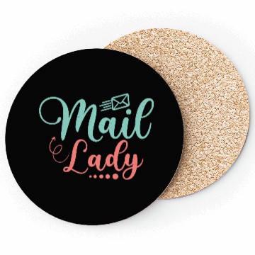 Discover Mail Lady Mailman Postal Worker Coasters