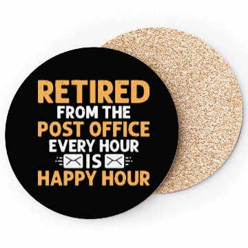 Discover Retired From The Post Office Mailman Postal Worker Coasters
