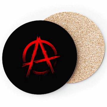 Discover Red Anarchy Symbol - Rebel Freedom Statement Coasters