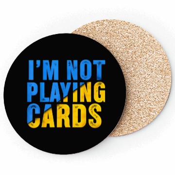 Discover Zelensky Words 2025 - I'm Not Playing Cards Coasters