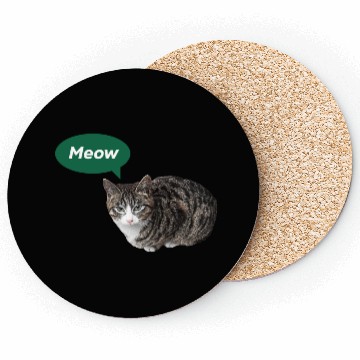 Discover Meow, Cute Cat Design Coasters