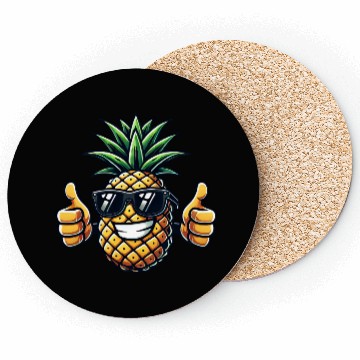 Discover Fruity Pineapple Cool Sunglasses Tropical Fruit Coasters