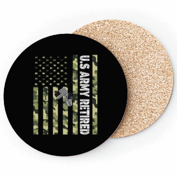 Discover Us Army Retired Coasters
