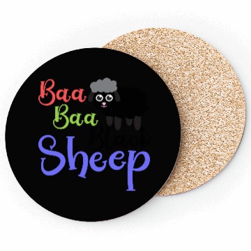 Discover Baa Baa Black Sheep – Whimsical Nursery Rhyme Art Coasters
