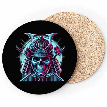 Discover Neon Bushido: The Skull Warrior Coasters